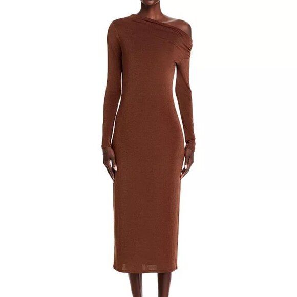 WAYF Everly Midi Dress - Brown | NWT | Size M - Picture 7 of 7